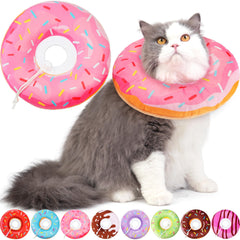 Hpetppy cat cone collar soft donut side-view with comfortable cushion and gentle fit.