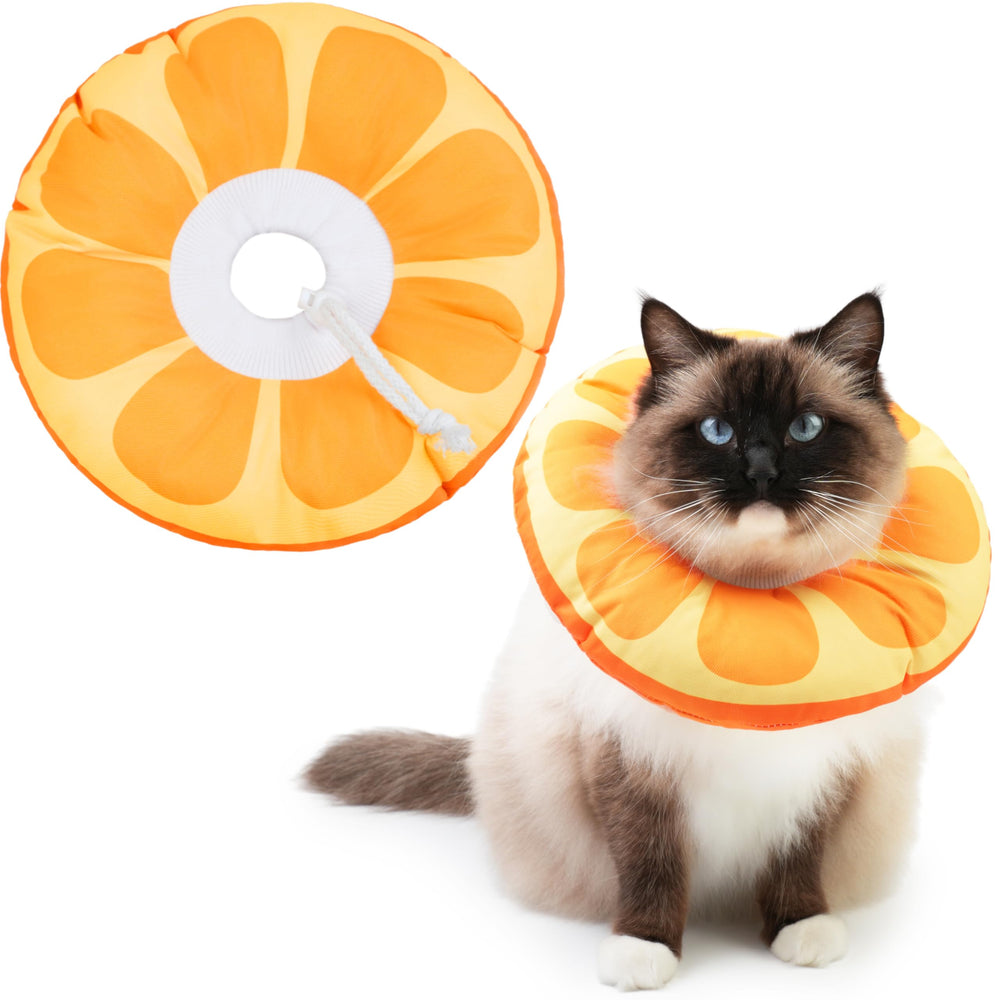 Hpetppy cat cone collar soft waterproof fabric keeps fur clean during recovery