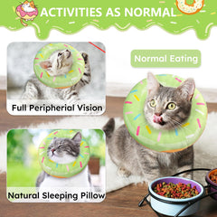Hpetppy cat cone collar donut is compact and lightweight for daily wear