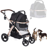 HPZ Pet Rover Prime front-view stroller with pump-free tires for smooth rides.