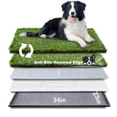 HQ4US 4LEGS dog grass pad large holder 34x23 for larger dogs and balcony potty use