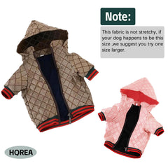 HQREA dog hoodie hood design shown for weather protection