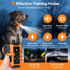 HRRVEE waterproof IPX7 dog collar designed for outdoor training.