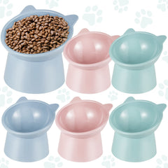 Hsei six raised cat bowls tilt at 15 degrees for easier eating