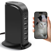 HSKAH USB charger camera live view for real-time home monitoring.