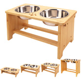 HTB elevated dog bowls stand assembly demonstrates quick setup and sturdy frame