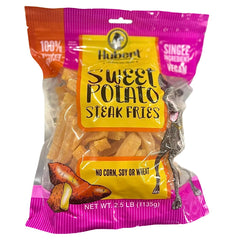 Hubert Pet Gourmet vegan sweet potato steak fries pack promotes a natural single-ingredient snack option
