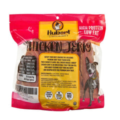 Hubert Premium Chicken Jerky Treats slice closeup showing tender texture for rewards