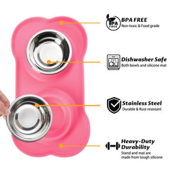 Hubulk no-spill mat keeps bowls stable and prevents spills