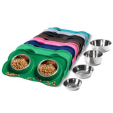 Hubulk pet dog bowls stainless steel for durable rust-resistant feeding