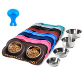Hubulk tazones de acero inoxidable para perros, dos para comida y agua.