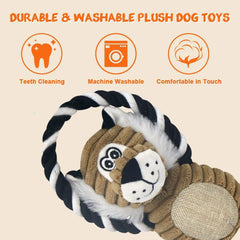 HUGEME squeaky puppy toy adds engaging sound to motivate chewing and playtime.