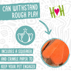 HuggleHounds Drake Duck Tuffut Technology ensures a tougher toy for robust chewers
