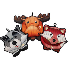HuggleHounds HuggleTuff Puffies woodland-friends-toy front view for interactive play