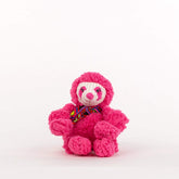 HuggleHounds Knottie Seb Sloth toy front view with soft plush for cozy play