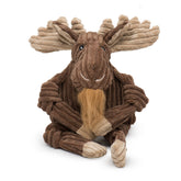 HuggleHounds Manny Moose Knottie plush toy, cozy cuddle companion for dogs.