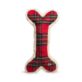 HuggleHounds Tartan Tidings plush bone full-length for interactive fetch and cuddle.