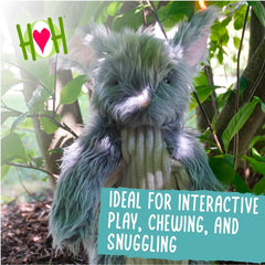 HuggleHounds X-Brace Birch Bunny demonstrates durable structure with Tuffut