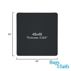 HugsandTails under pet cage mat for dog kennel keeps floors clean from accidents.