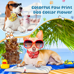 Huhumy bone paw design dog bows brighten collars for everyday charm.