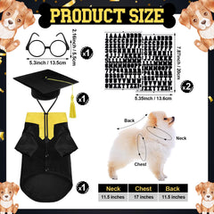 Huhumy puppy graduation cap with yellow tassel adds charming classroom flair