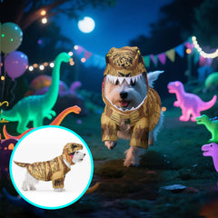 Huhumy T. Rex side view demonstrates easy-on wear for quick dressing