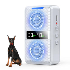 HUHUWOW Ultrasonic Bark Deterrent front view for humane dog training and quieter rooms.