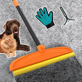 HUICOCY carpet rake with copper teeth removes embedded pet hair from carpets