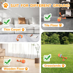 Huimpet Interactive Dog Ball purple light mode supports relaxed indoor sessions