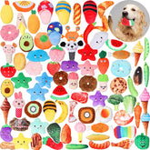 Hungdao 80pcs Christmas dog toys bulk pack with varied playthings for teething and training.
