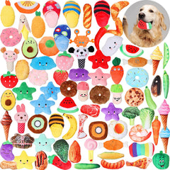 Hungdao 80pcs Christmas dog toys bulk pack with varied playthings for teething and training.