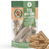 Hungry Paws Cod Wafer packaging showcases single-ingredient dog treats for simple training rewards.