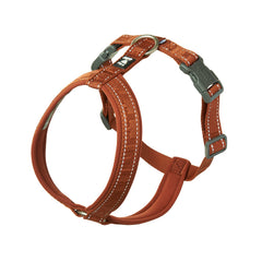 Hurtta Casual ECO harness Cinnamon front view with easy on-off buckles