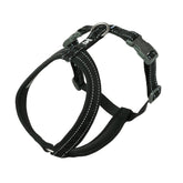 Hurtta Casual ECO Y-Harness Raven front view shows durable, eco-friendly daily-walk design.