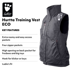 Hurtta ECO Training Vest blackberry internal chest pocket keeps keys safe