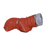 Hurtta Extreme Warmer 3 ECO cinnamon coat front view for durable warmth on winter walks.