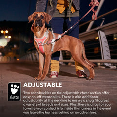 Hurtta Venture No-Pull Harness neckline measurement guide emphasizes custom fit