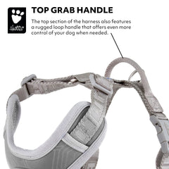 Hurtta Venture No-Pull Harness two-buckle chest for easy on-off wear.