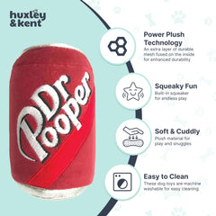 Huxley & Kent Power Plush Dr Pooper dog fetch scene for indoor play