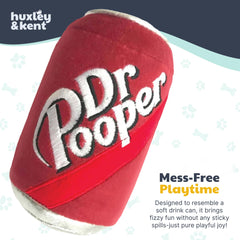 Huxley & Kent Power Plush Dr Pooper squeaker close-up for interactive fun
