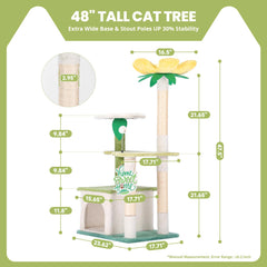 HYABI avocado cat tree multi-level platforms for vertical cat play