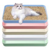 HFYZZ cat litter box 5-pack open-tray multicolor, ideal for multi-pet setups.