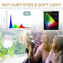 Hygger 18W aquarium light in daylight mode brightens planted tanks