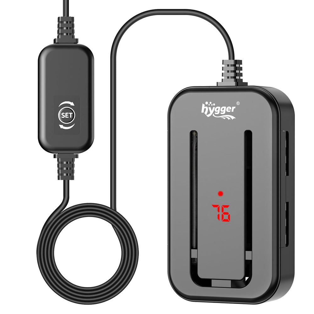 hygger 25-35 gallon short heater with digital display for easy temperature monitoring