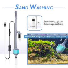 hygger 360gph aquarium gravel cleaner extending tubes demonstrates adjustable length for deep tanks
