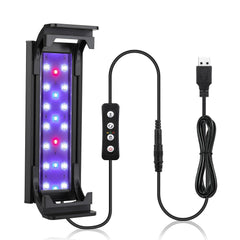 hygger 7W full-spectrum light with aluminum shell enhances freshwater shimmer and energy efficiency.