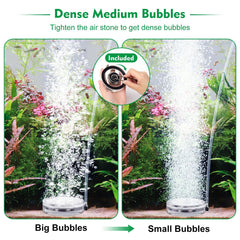 Hygger air stones aquarium dense bubble visuals highlight lively tank atmosphere.
