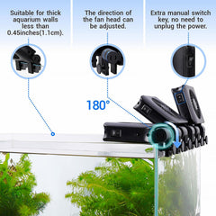 Hygger aquarium chillers fan timer function enables auto cooling schedules