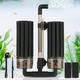 Hygger Aquarium Double Sponge Filter overview showing compact filtration for healthier water