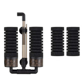 hygger aquarium double sponge filter front view shows compact multi-stage filtration for 10–40 gallon tanks
